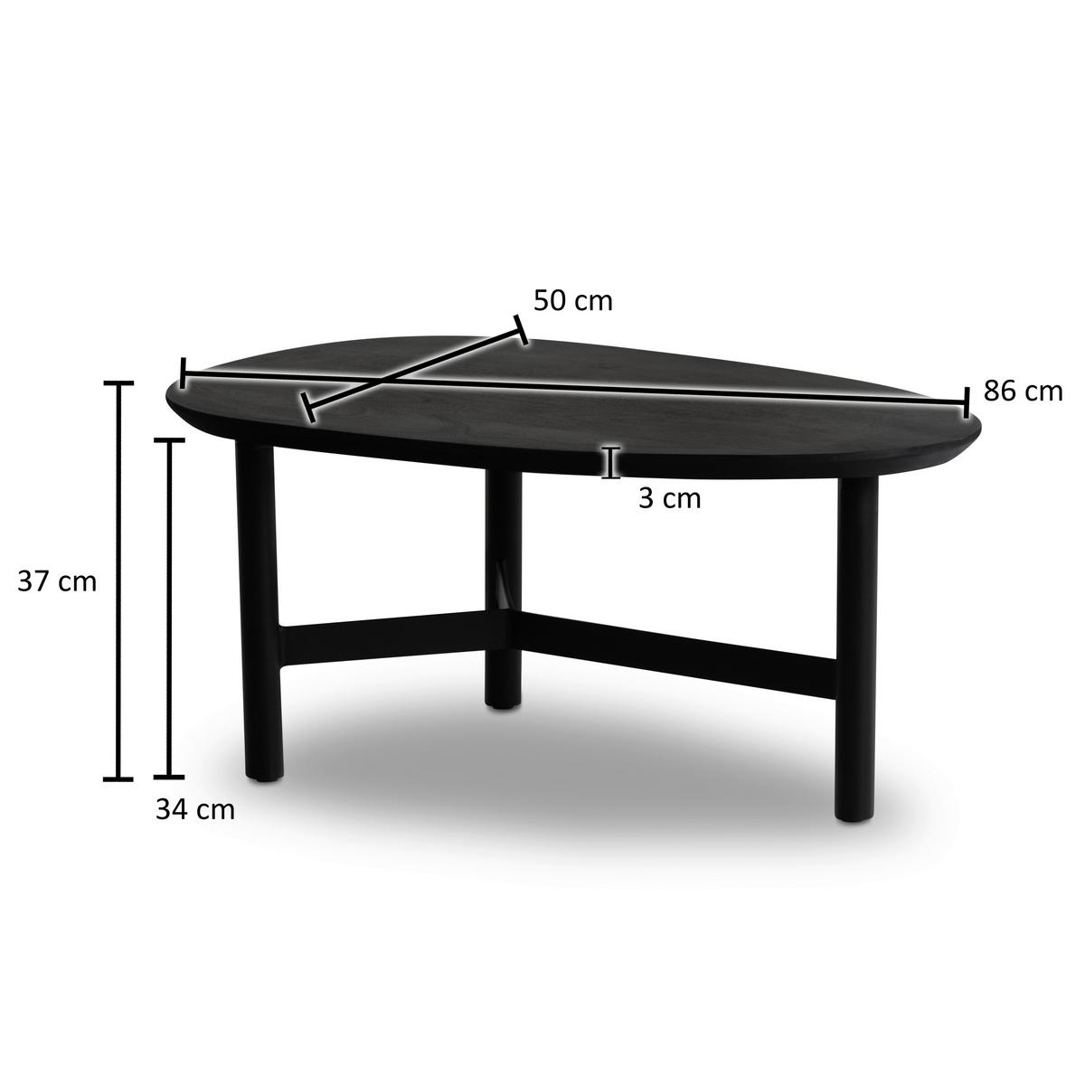 Konferenčný stolík čierna - čierna, Design (86/37/50cm) - MID.YOU