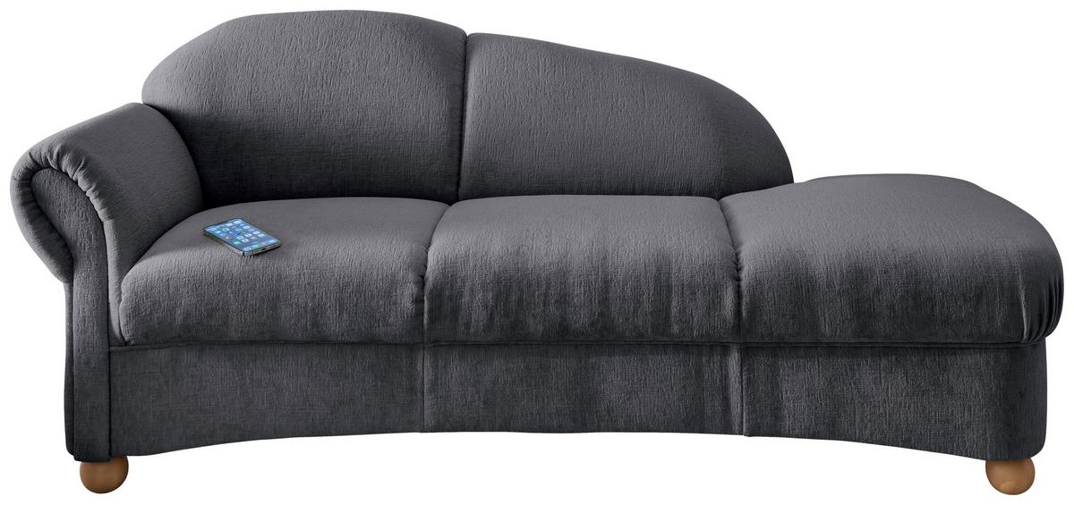 Ottomane Torello Anthrazit B: 86cm - Wildeiche/Anthrazit, KONVENTIONELL, Textil (86/84/190cm) - Livetastic