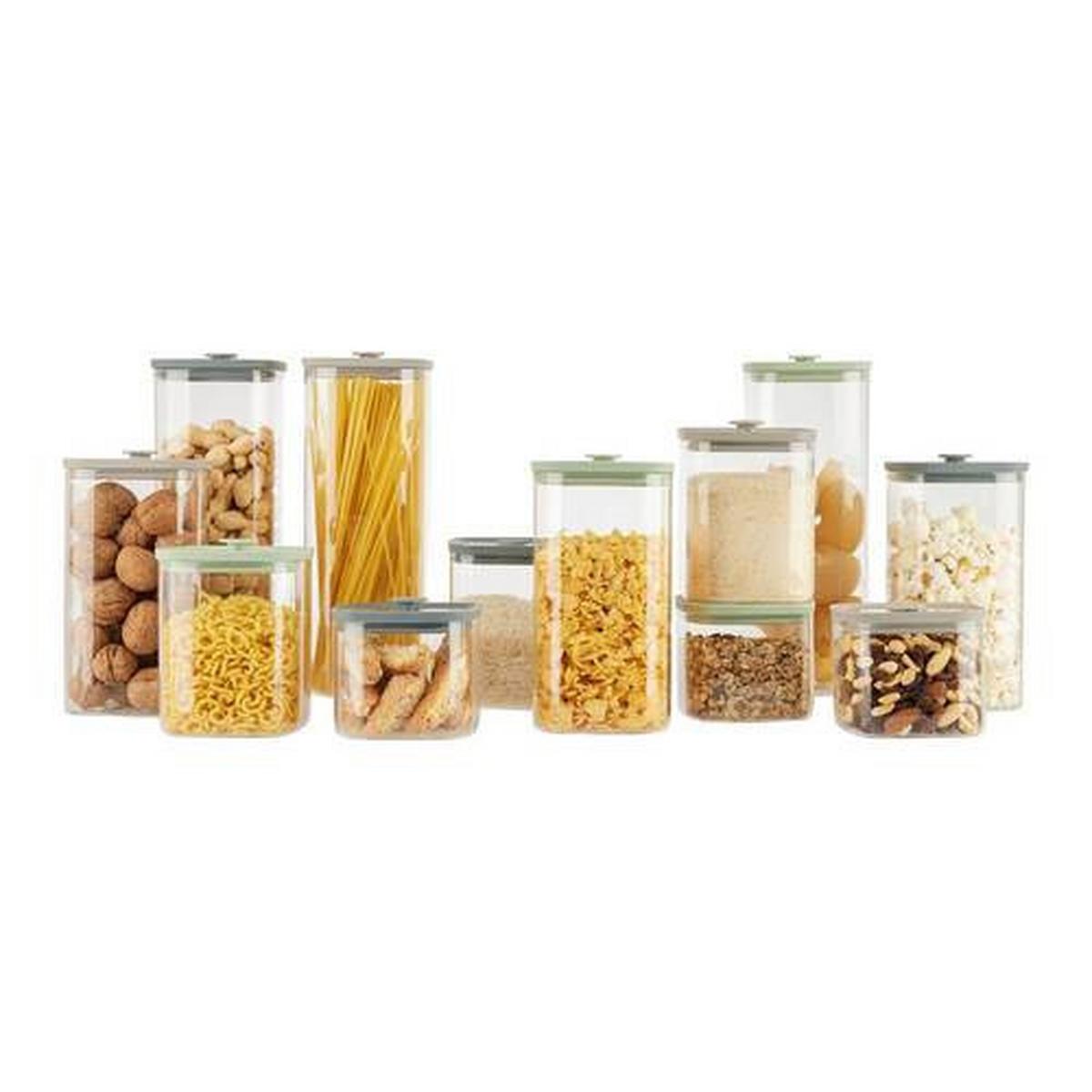 SKLENĚNÁ DÓZA NA POTRAVINY SELINA - CA. 2,1L - čiré, Moderní, plast/sklo (10,3/26,8/10,3cm) - Modern Living
