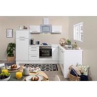 Eckküche mit Geräten B: 260x200 cm Weiß - Weiß, KONVENTIONELL, Holzwerkstoff (260/200cm) - Respekta