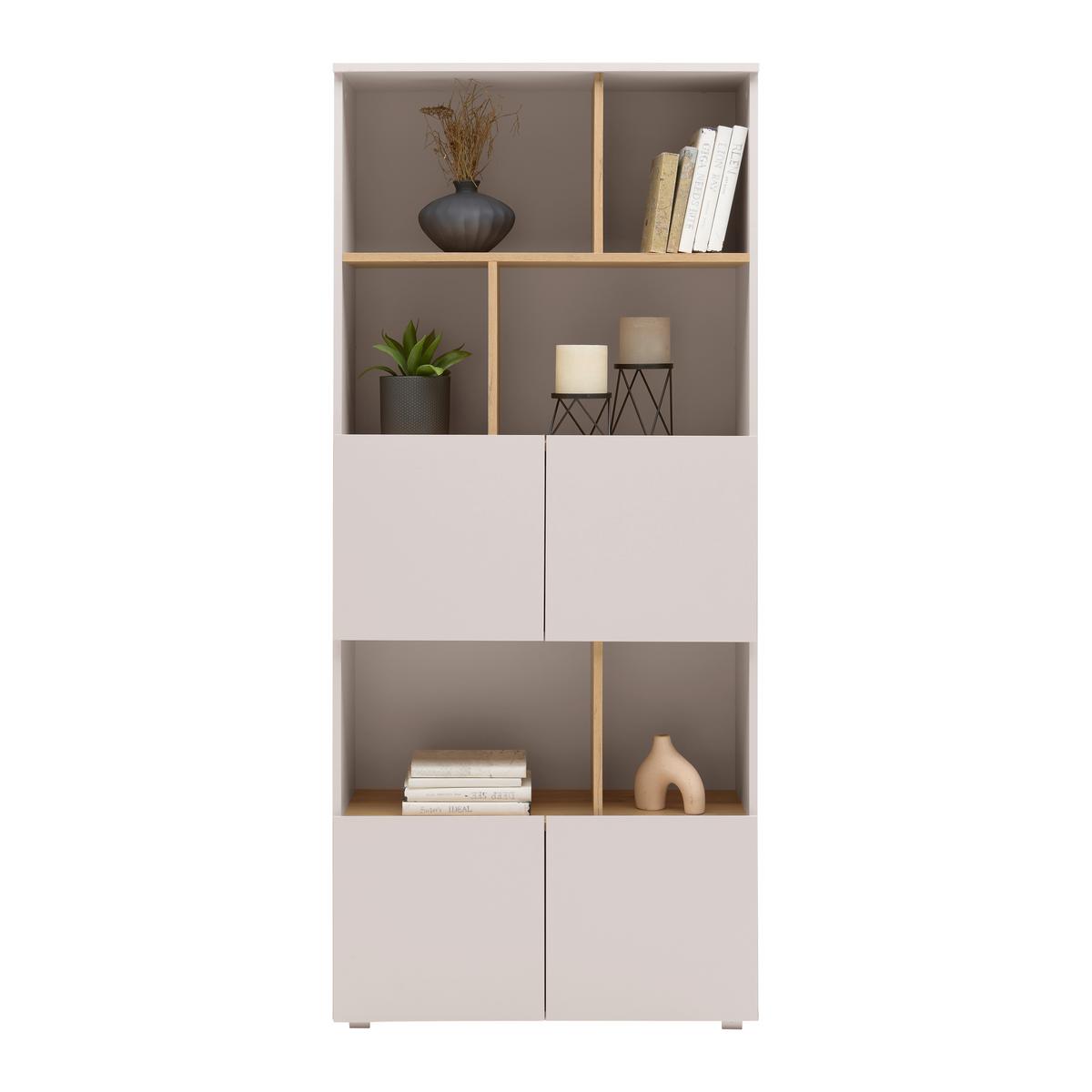 REGÁL SAVANNA -EXKLUSIV- - černá/kašmírová, Moderní, kompozitní dřevo/plast (80/180/35cm) - Mömax