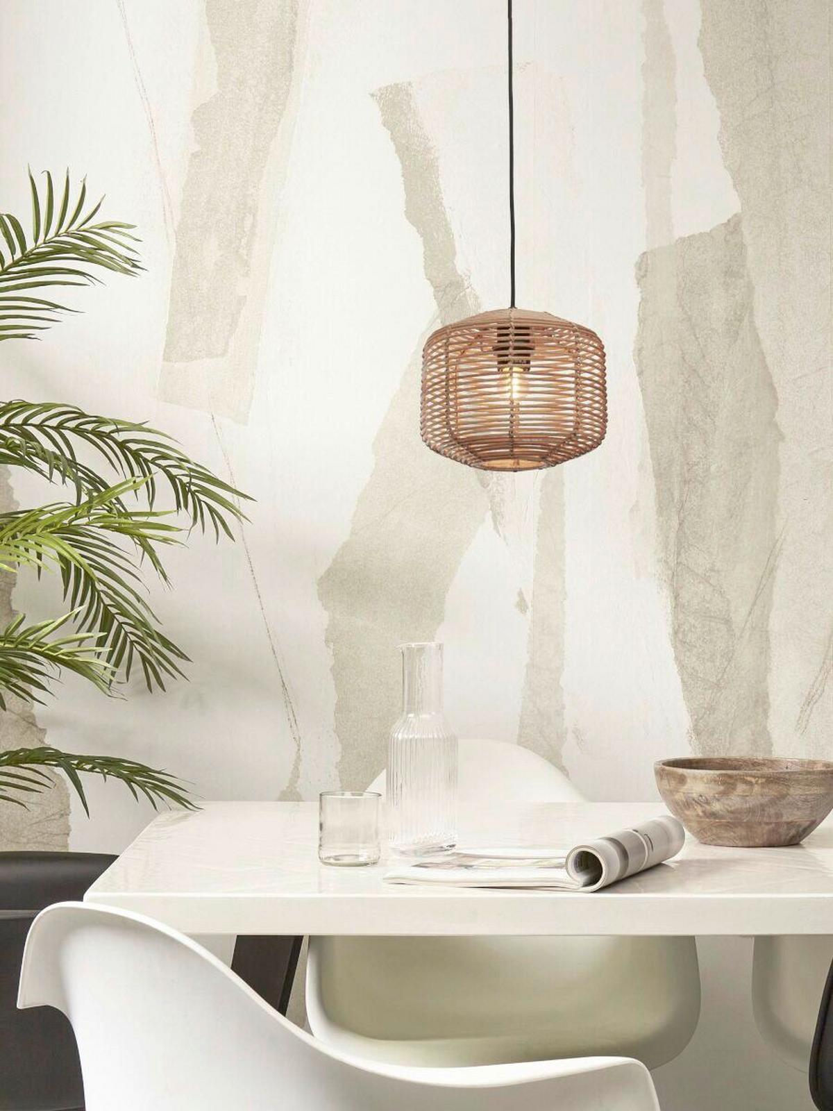 Hängeleuchte Tanami/H/2520/N - Naturfarben, Trend, Holz (25/25/20cm) - Good & Mojo