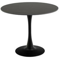 Jídelní stůl MALTA černý 90cm - čierna, Trend, kov/keramika (90/90/75cm) - MID.YOU