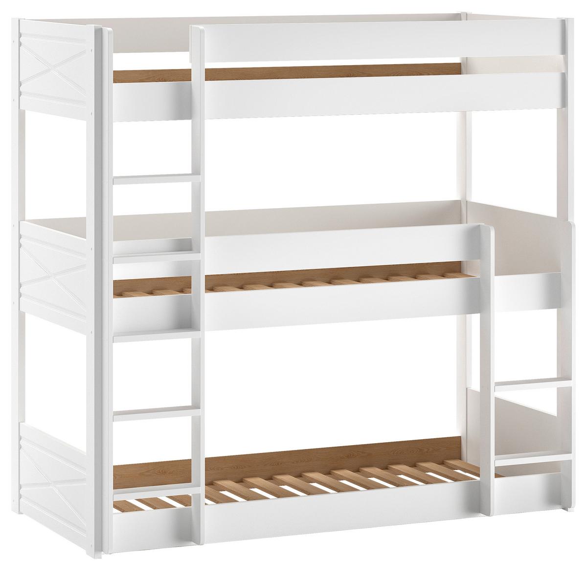 Etagenbett Scott - Weiß, MODERN, Holz (90/200cm) - MID.YOU