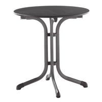 Gartentisch Holzwerkstoff ⌀ 68 Cm - Anthrazit/Grau, MODERN, Holzwerkstoff/Metall (68/68/72cm) - Sieger