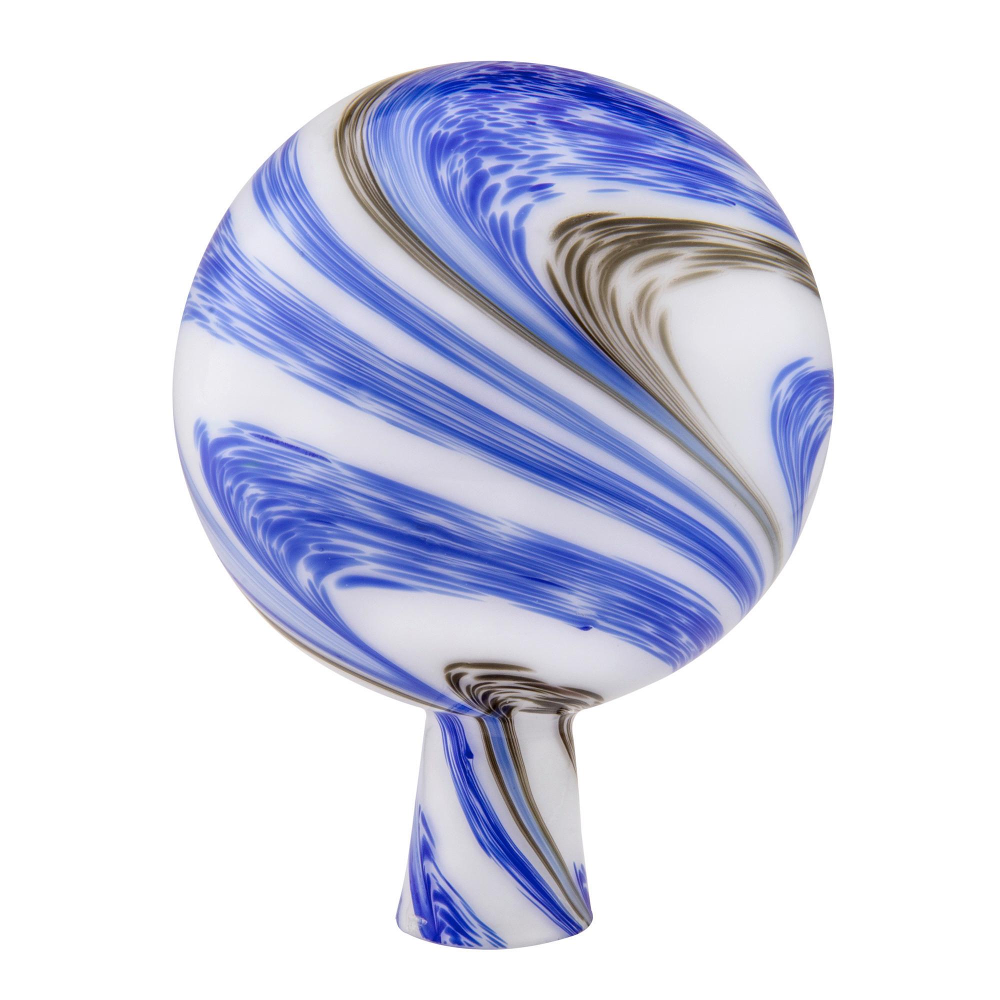 Rosenkugel Handbemalt Multicolor/blau - Blau/Multicolor, Basics, Glas (15cm)