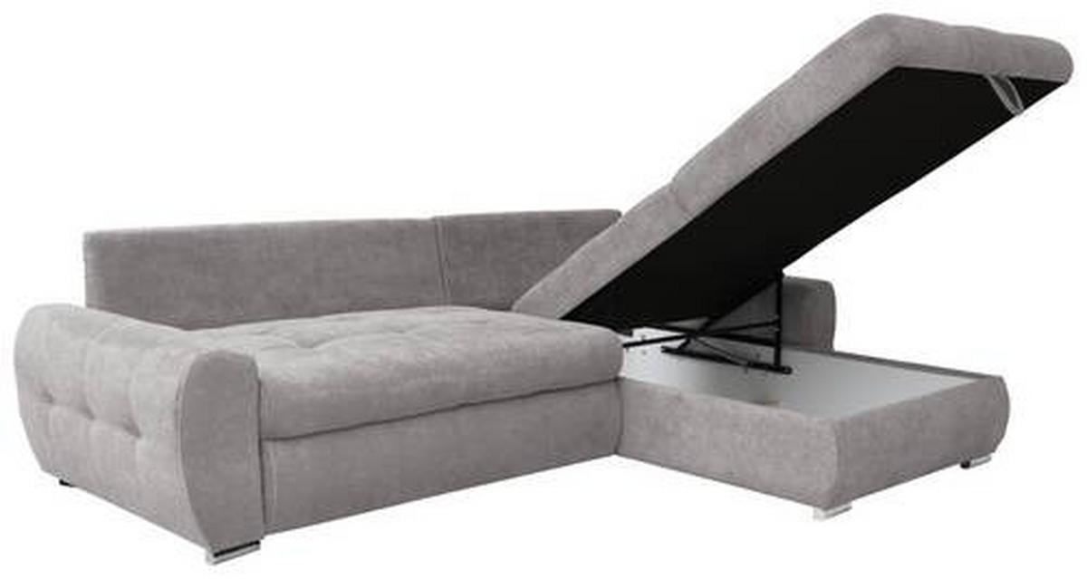 Ecksofa Mit Schlaffunktion Solar Fango 277x175 Cm - Chromfarben/Fango, Design, Textil (277/175cm) - Livetastic
