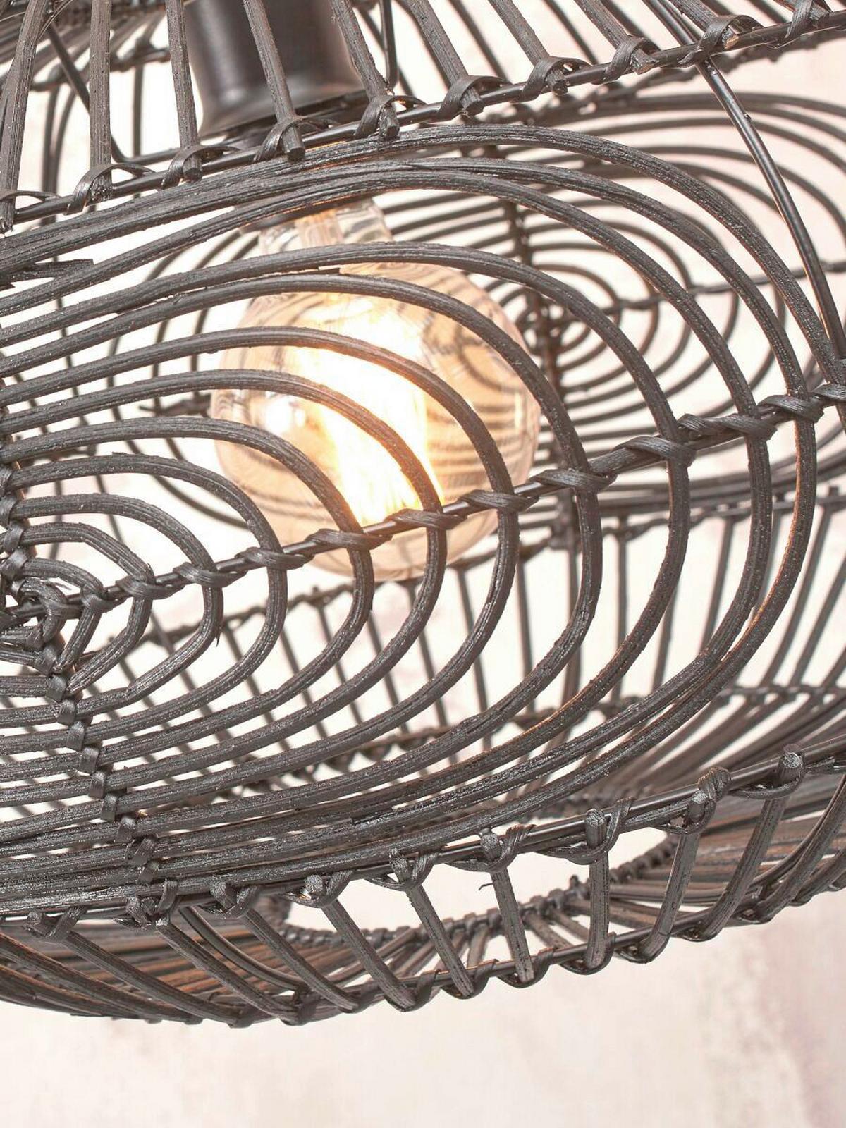 Deckenleuchte Madeira Schwarz D: 48cm - Schwarz, Trend (48/30cm) - Good & Mojo