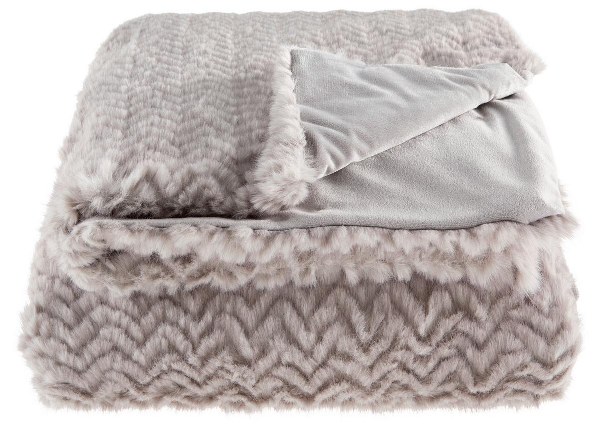 KUSCHELDECKE OTTAWA - Grau, MODERN, Textil (140/190cm) - Luca Bessoni