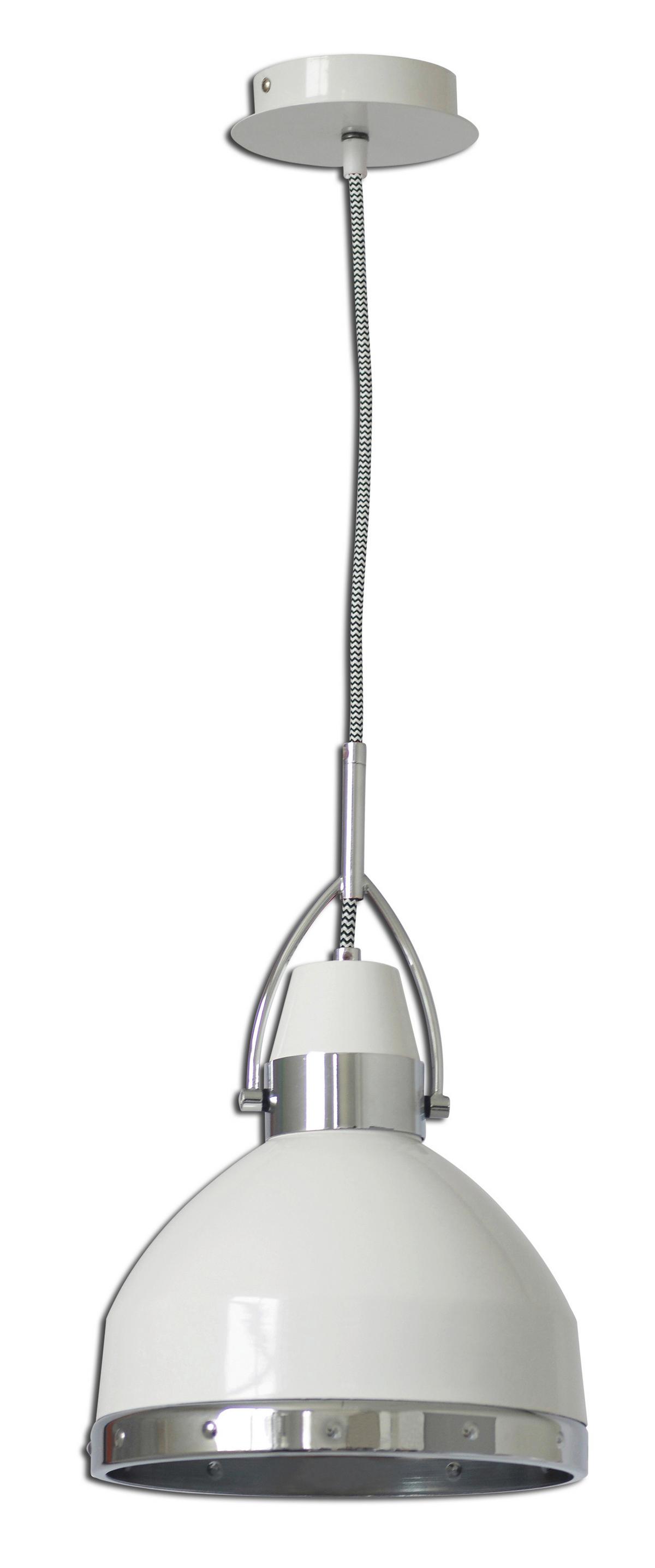 Hängeleuchte H: 135 cm 1-Flammig, kippbar - Weiß, Design, Metall (22,8/135cm) - Näve