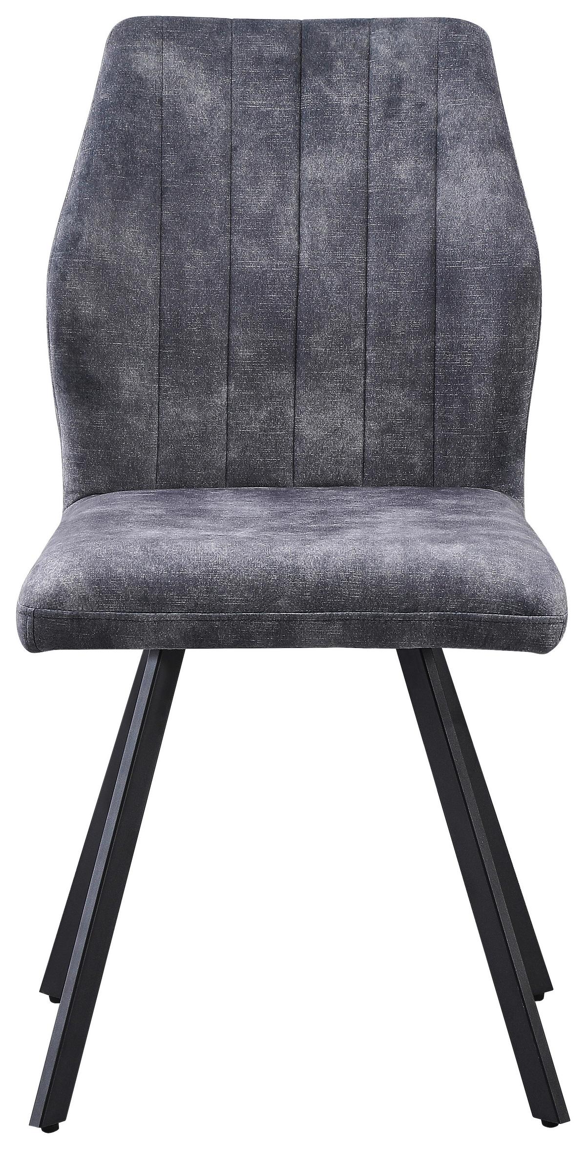 Szék Johanna - fekete/szürke, Modern, textil/fém (46/90/60cm)