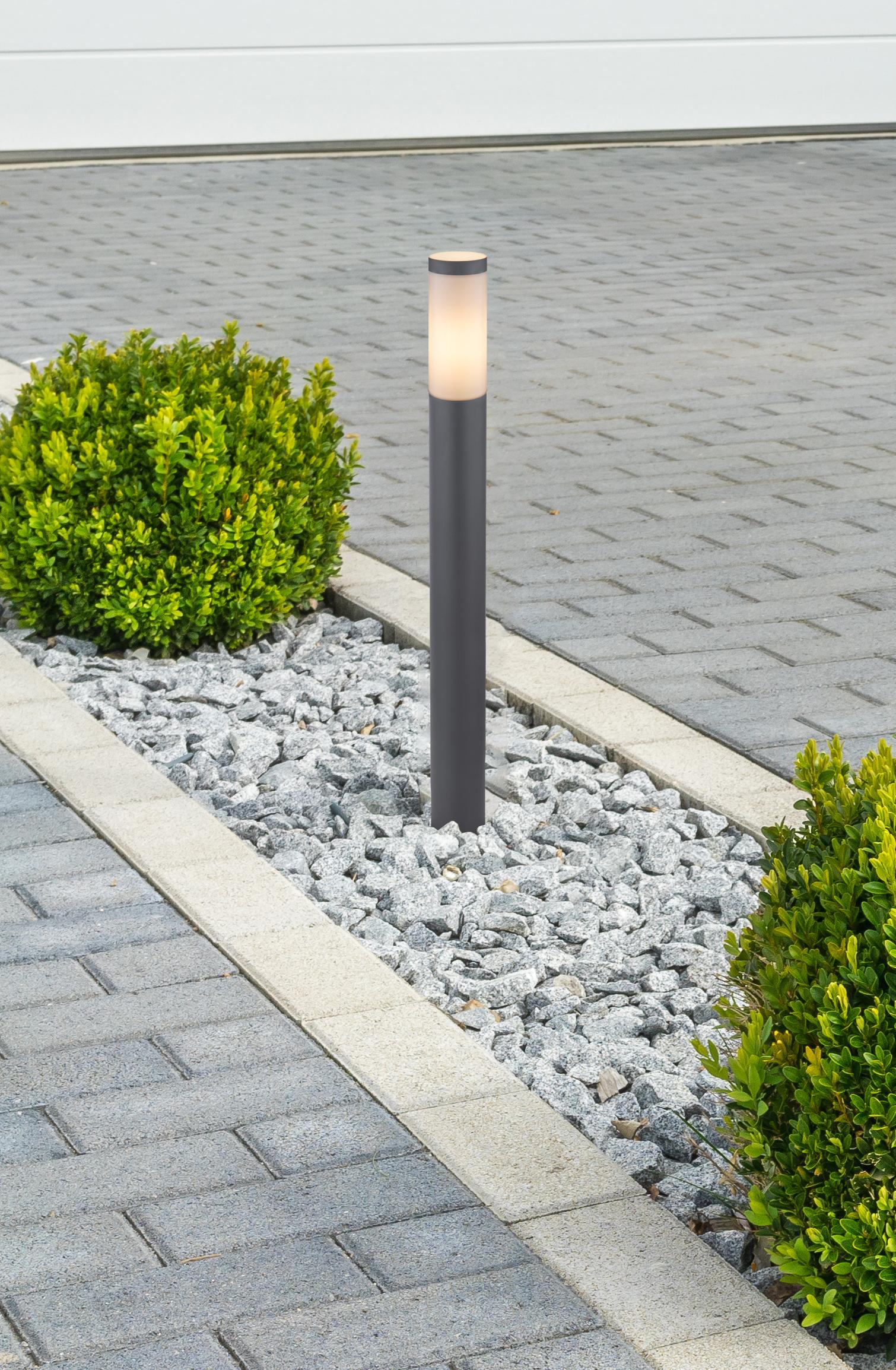 Venkovní Svítidlo Boston Antracitová Max. 60 Watt - opál/antracitová, Basics, kov/plast (12,7/80cm)