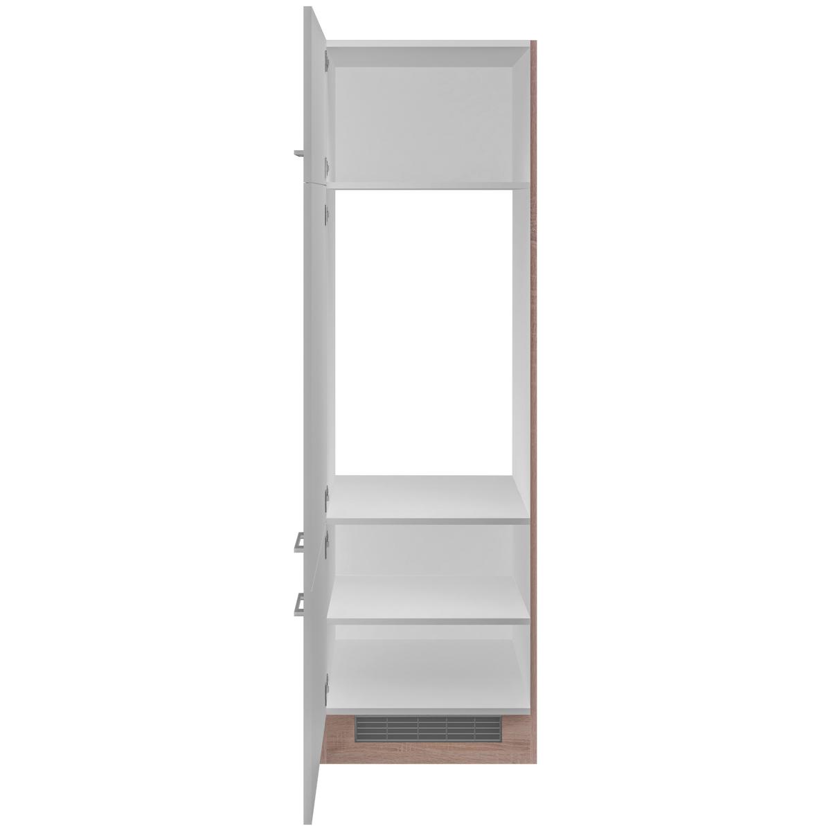 Eckküche Samoa Mit Geräten 280x170 cm - Weiß/Sonoma Eiche, MODERN, Holzwerkstoff (280/170cm) - FlexWell