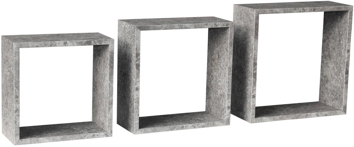 Wandregale Simple B: 30 Cm Betonoptik 3-Teilig - Grau, MODERN, Holzwerkstoff (30-27-24/30-27-24/12cm)