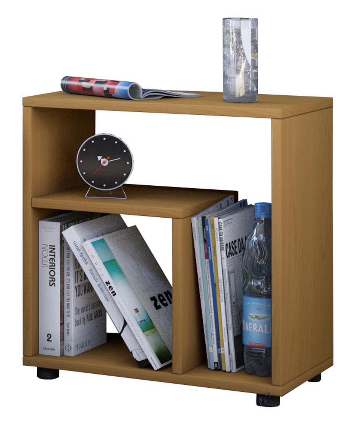 Přístavný stolek Zeito šířka 50cm buk - černá/barvy buku, Basics, kompozitní dřevo (30/50/55cm) - MID.YOU