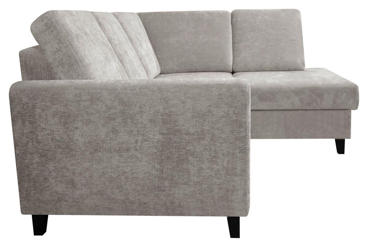 Rohová sedačka ALTON, pravá, sivohnedá ženilka - čierna/taupe, Konventionell, drevo/textil (211/91/166cm)