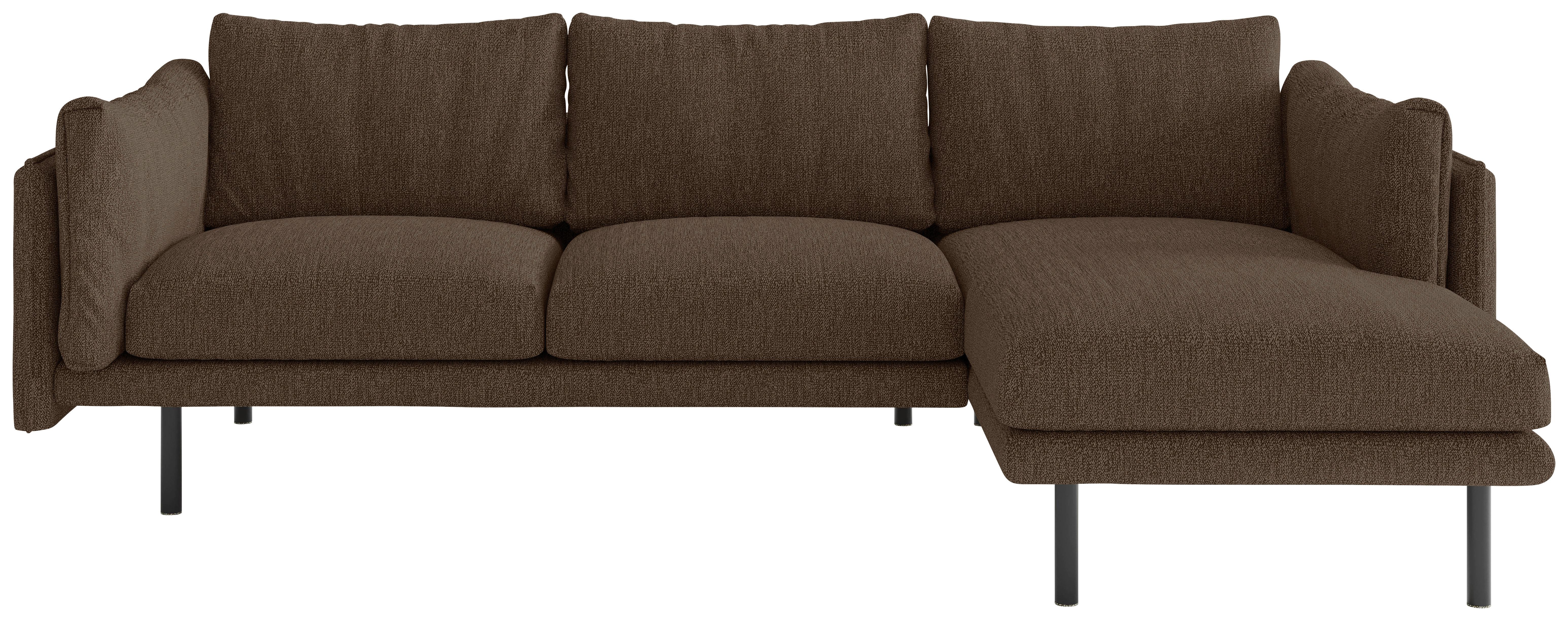 Ecksofa Salama - Hellbraun/Beige, Design, Textil (268/160/80cm) - Livetastic