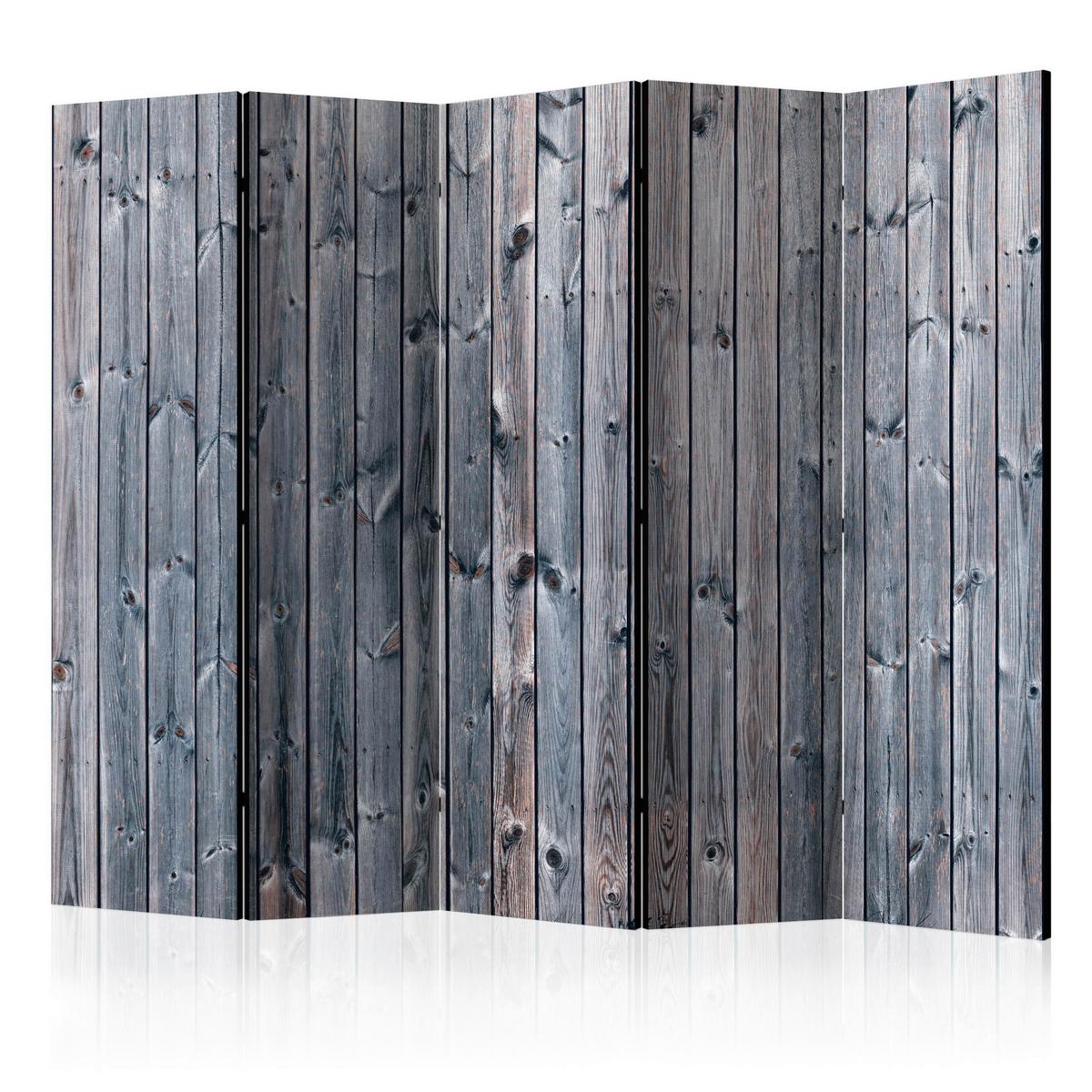 Paravent Pastellblau Blaugrau B: 225 cm - Pastellblau/Blaugrau, Basics, Holz/Textil (225/172/3cm) - artgeist