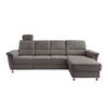 Ecksofa Mit Relaxfunktion Parole Graubraun Chenille - Chromfarben/Graubraun, KONVENTIONELL, Textil (292/165cm) - Livetastic