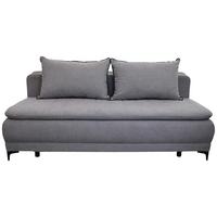 Schlafsofa Moliss Grau B: 202 cm - Schwarz/Grau, Basics, Textil (202/98/78cm) - Livetastic