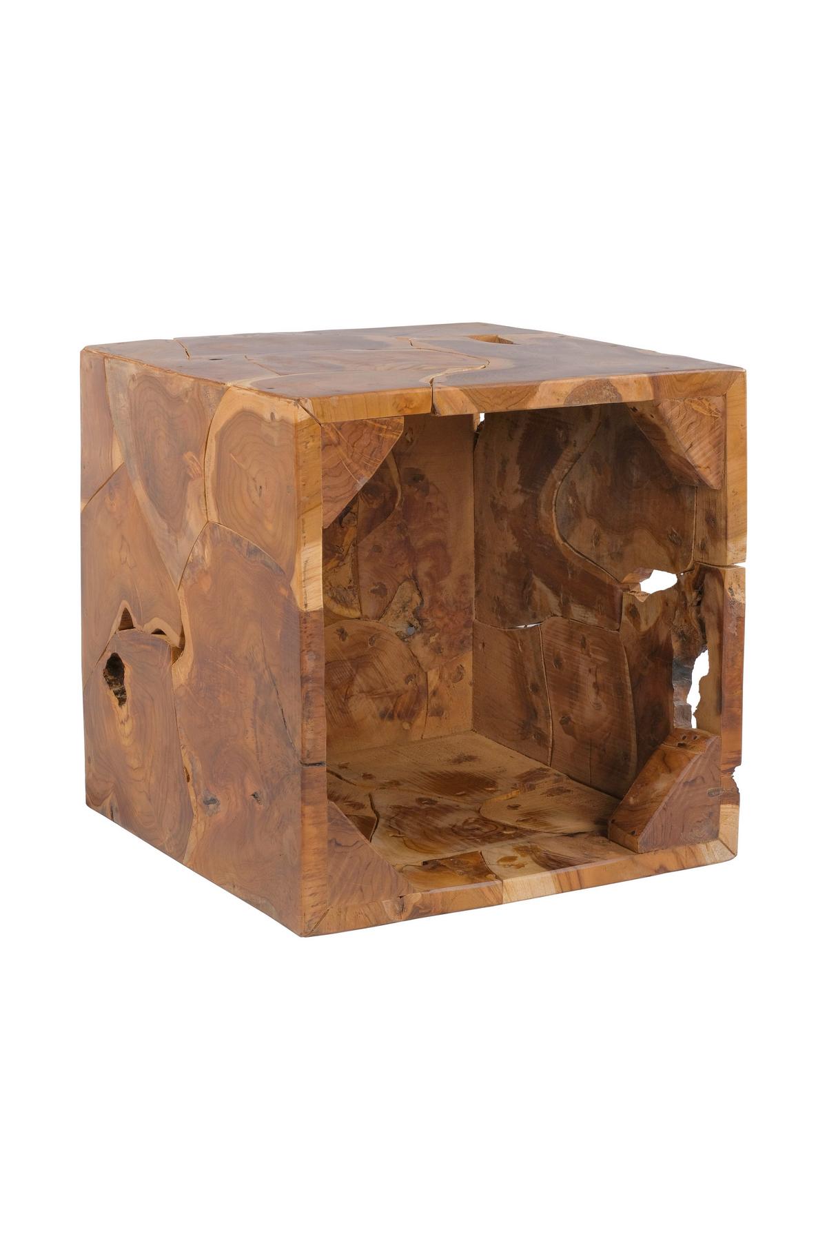 Beistelltisch aus Teakholz Radix, Natur - Klar, Natur, Holz (45/45/45cm) - Kayoom