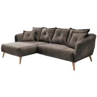 Ecksofa Baggio Braun S: 162/277 cm - Buchefarben/Braun, MODERN, Holz/Textil (162/277cm) - Livetastic