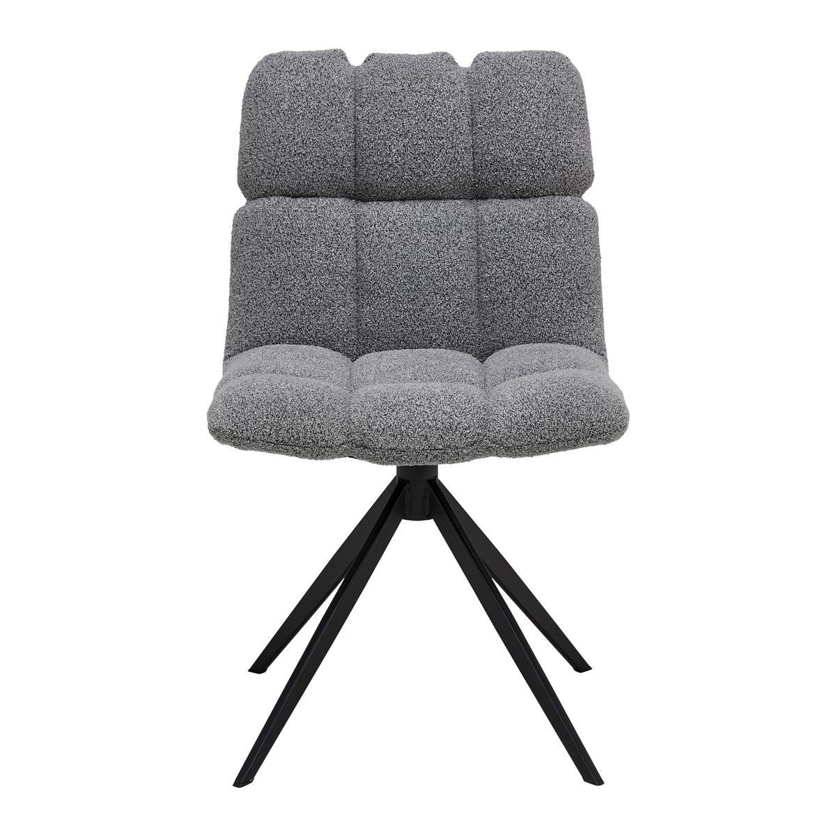 Otočná stolikča MALU sivá - čierna/sivá, Modern, kov/textil (53/68/83cm) - Bessagi Home