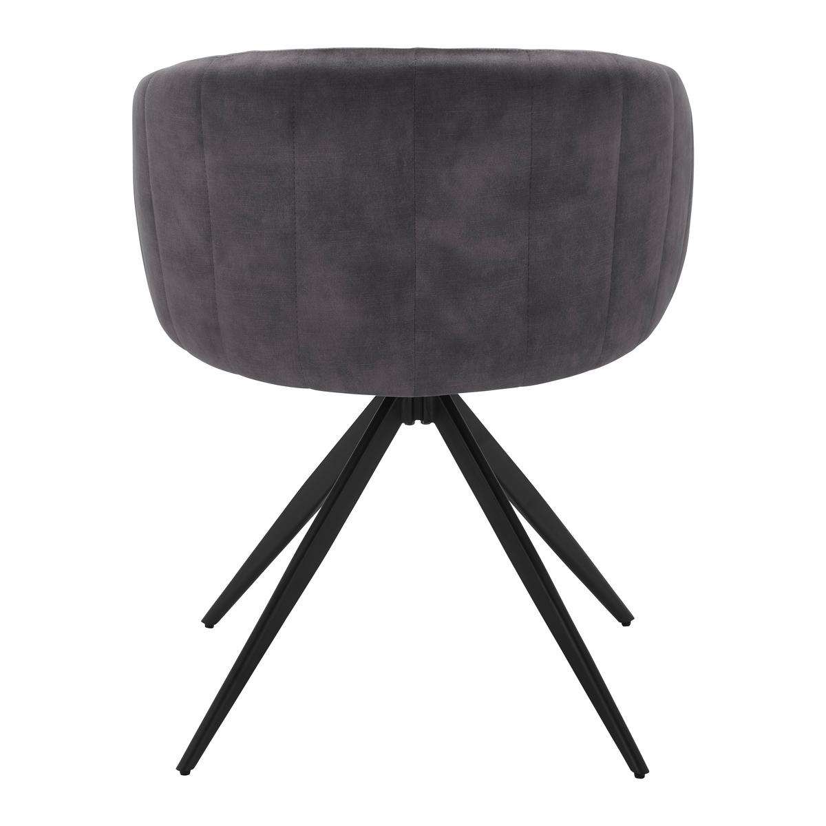 Židle DANIEL šedá - šedá/černá, Moderní, kov/dřevo (56/77/56cm) - Bessagi Home
