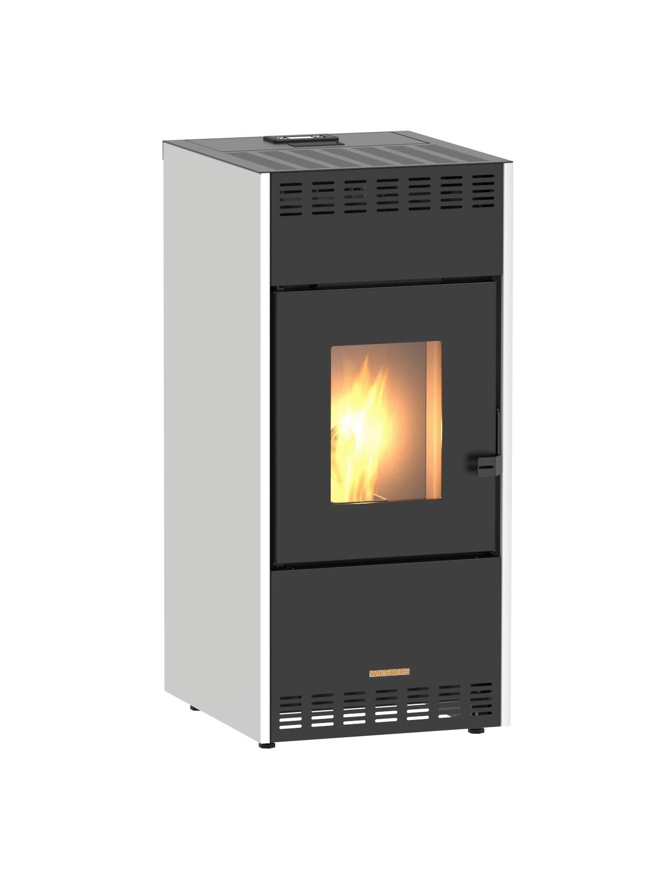 Pelletofen Mareni 8 Metall 8 kW, Wi-Fi-fähig - Weiß, Basics, Metall (45/55/99cm)