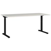 Schreibtisch Profi Schwarz/Grau L: 180cm - Schwarz/Grau, MODERN, Holzwerkstoff/Metall (180/80/70cm) - Germania