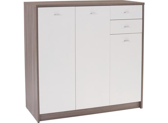 Komód 4-you - sötétbarna/fehér, modern, faanyagok (109,1/111,4/34,6cm) Komód 4-you - sötétbarna/fehér, modern, faanyagok (109,1/111,4/34,6cm)