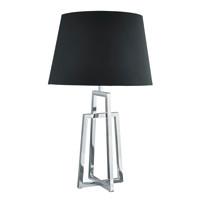 Tischleuchte York Eu1533cc-1 - Chromfarben/Schwarz, LIFESTYLE, Kunststoff/Textil (36/36/60cm)