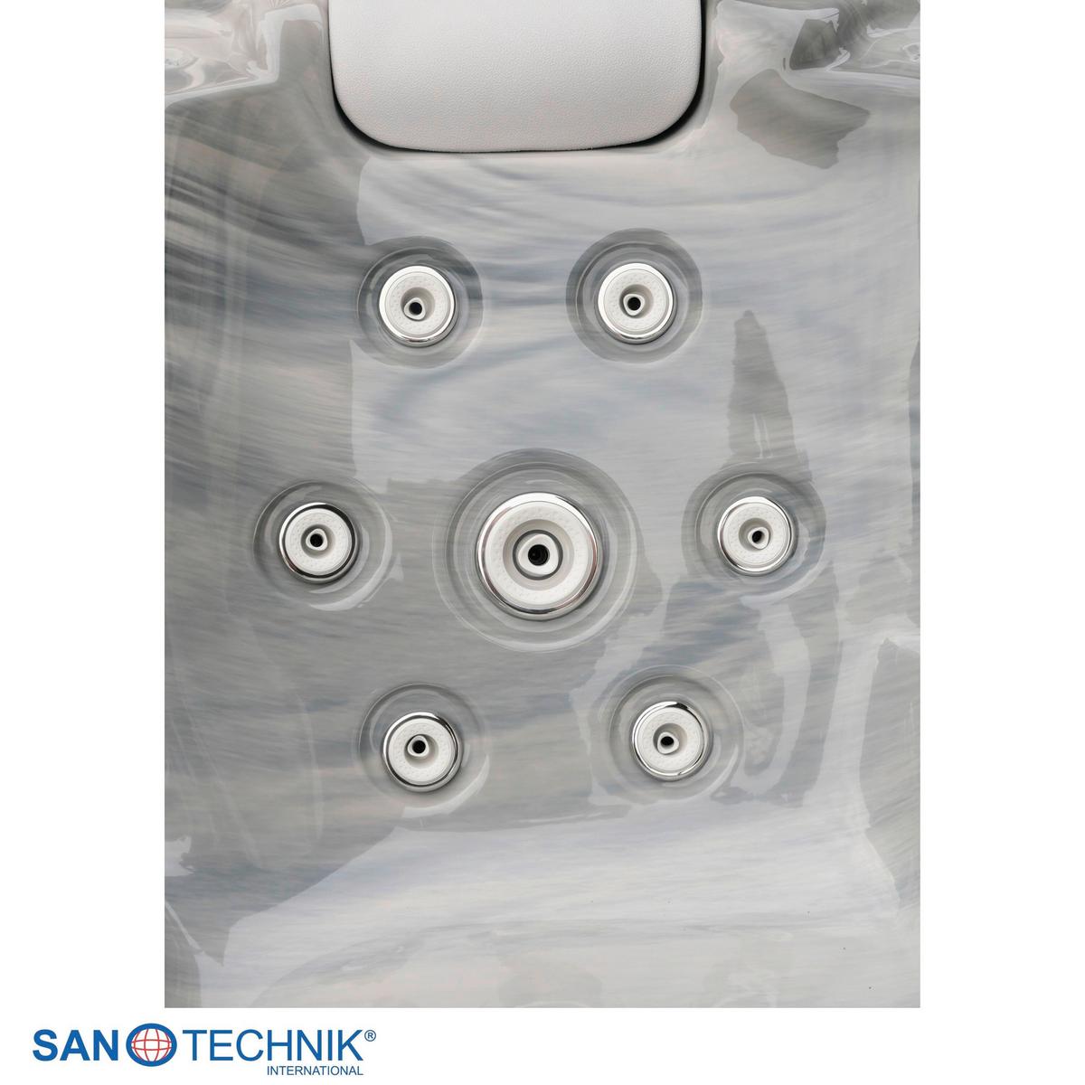 Whirlpool SPA07 für bis zu 3 Personen - Grauweiß, Basics, Kunststoff (205/130/70cm) - Sanotechnik