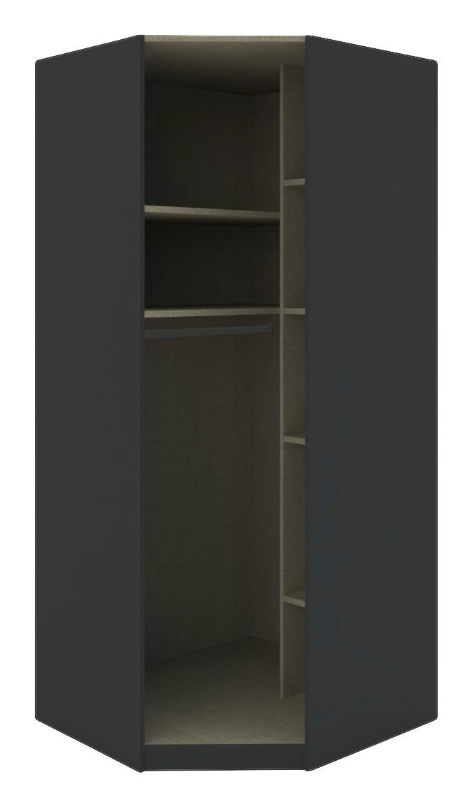 KORPUS ROHOVEJ SKRINE UNIT - antracitová, Modern, kompozitné drevo (91,1/210/91,1cm) - Ondega