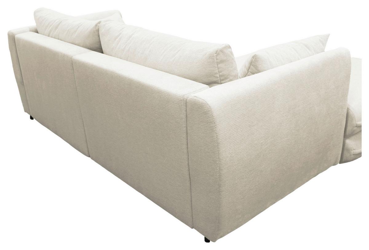 Ecksofa Vivaldi Creme S: 201x240 Cm - Creme/Schwarz, Design, Textil (201/240cm) - MID.YOU