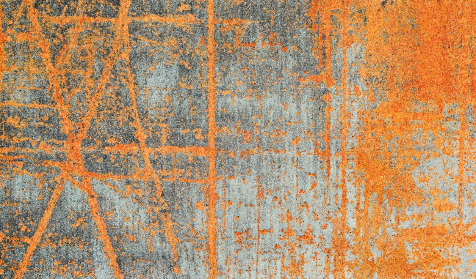 Fußmatte Rustic 70x120 cm Rutschfest - Orange/Grau, Basics, Textil (70/120cm) - Esposa