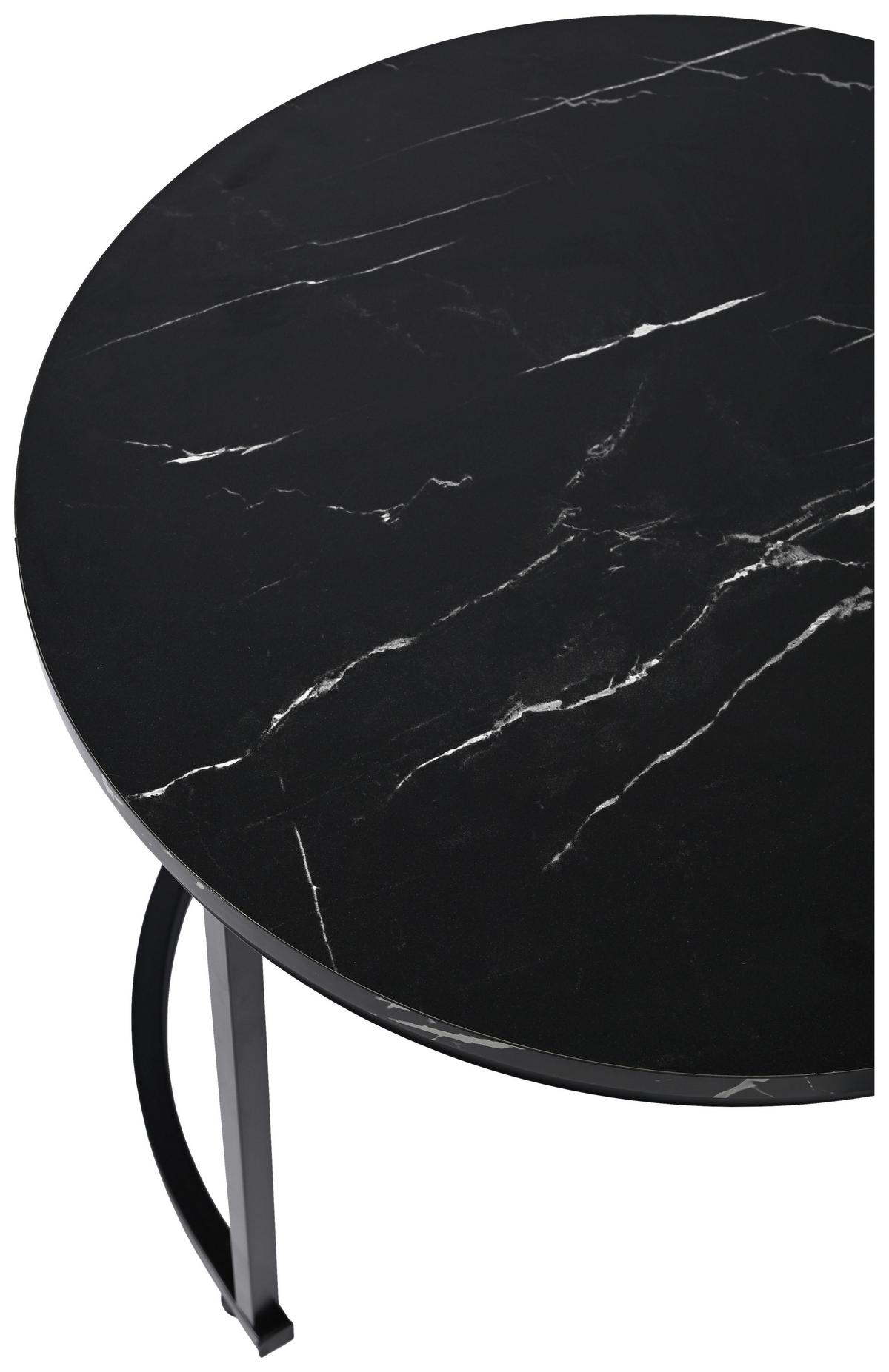 Beistelltisch Duo Schwarz B: 53 cm - Schwarz, Trend, Holzwerkstoff/Metall (53/53/45cm)