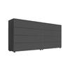 Sideboard Mailand 1 B: 158cm Anthrazit - Anthrazit/Schwarz, MODERN, Holzwerkstoff (158/73/33cm) - MID.YOU