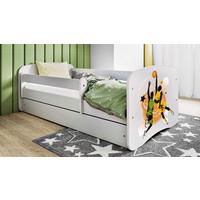 Kinder-/Juniorbett Babydreams inkl. Matratze 80x160 - Birkefarben/Weiß, MODERN, Holz/Holzwerkstoff (80/160cm) - MID.YOU