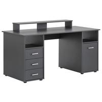 Schreibtisch B 70 cm H 70 cm Niels, Anthrazit - Anthrazit/Schwarz, MODERN, Holzwerkstoff (150/70/70cm)