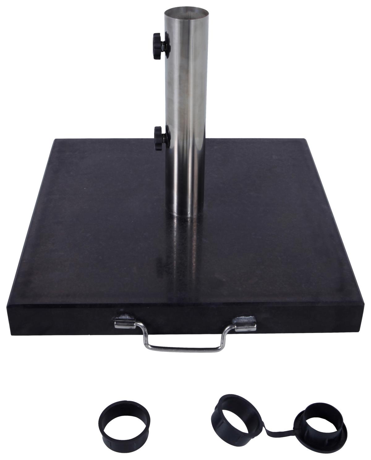 Sonnenschirmständer London - Schwarz, MODERN, Stein/Metall (45/38/45cm) - Beldano