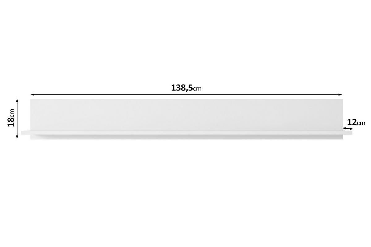 Wandboard Vera Eiche Wotan D. B: 138,5cm - Eiche Wotan, Design, Holzwerkstoff (138,5/18/12cm) - Livetastic