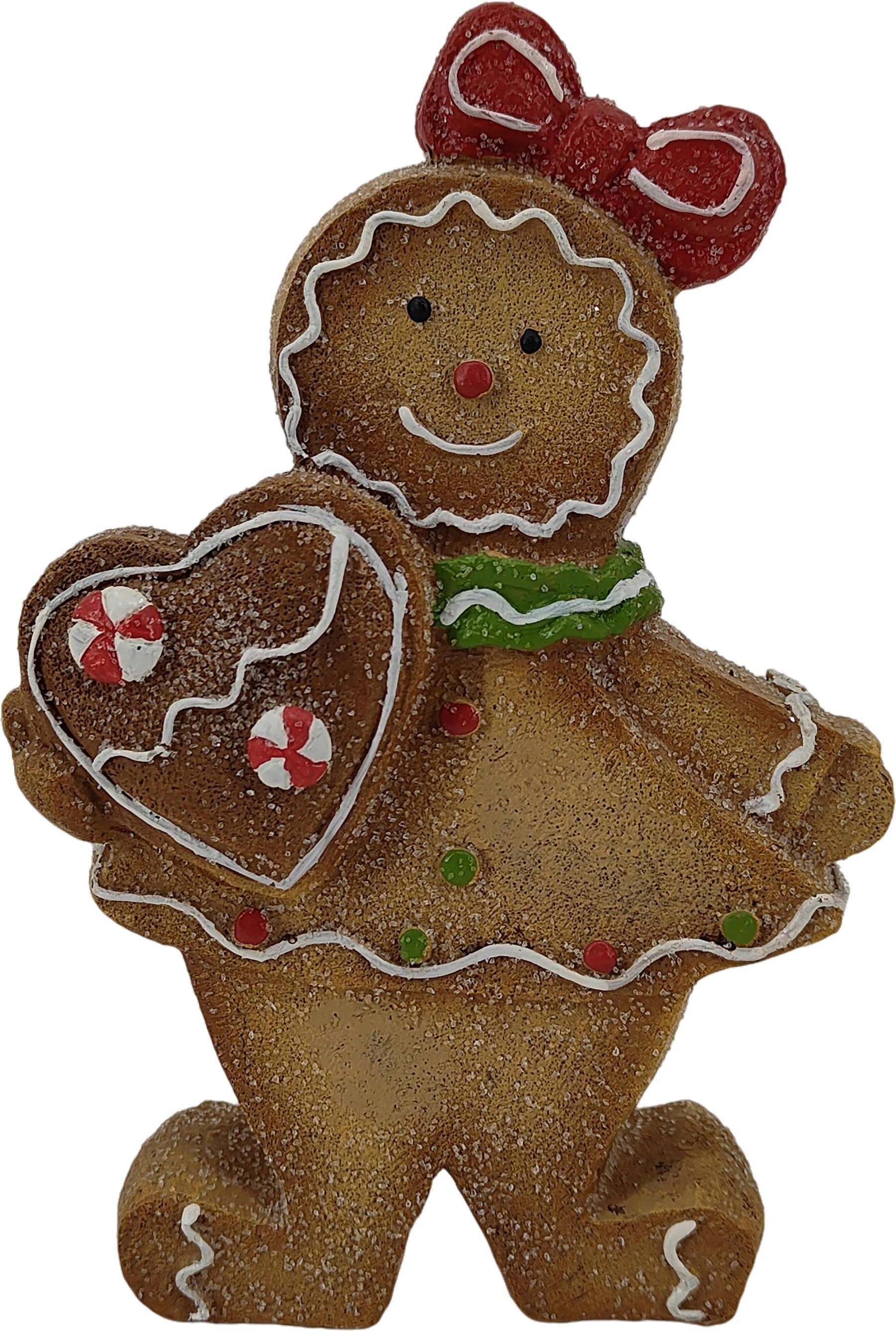 Weihnachtsfigur Lena - Rot/Braun, KONVENTIONELL, Kunststoff (15/6/23cm) - Luca Bessoni
