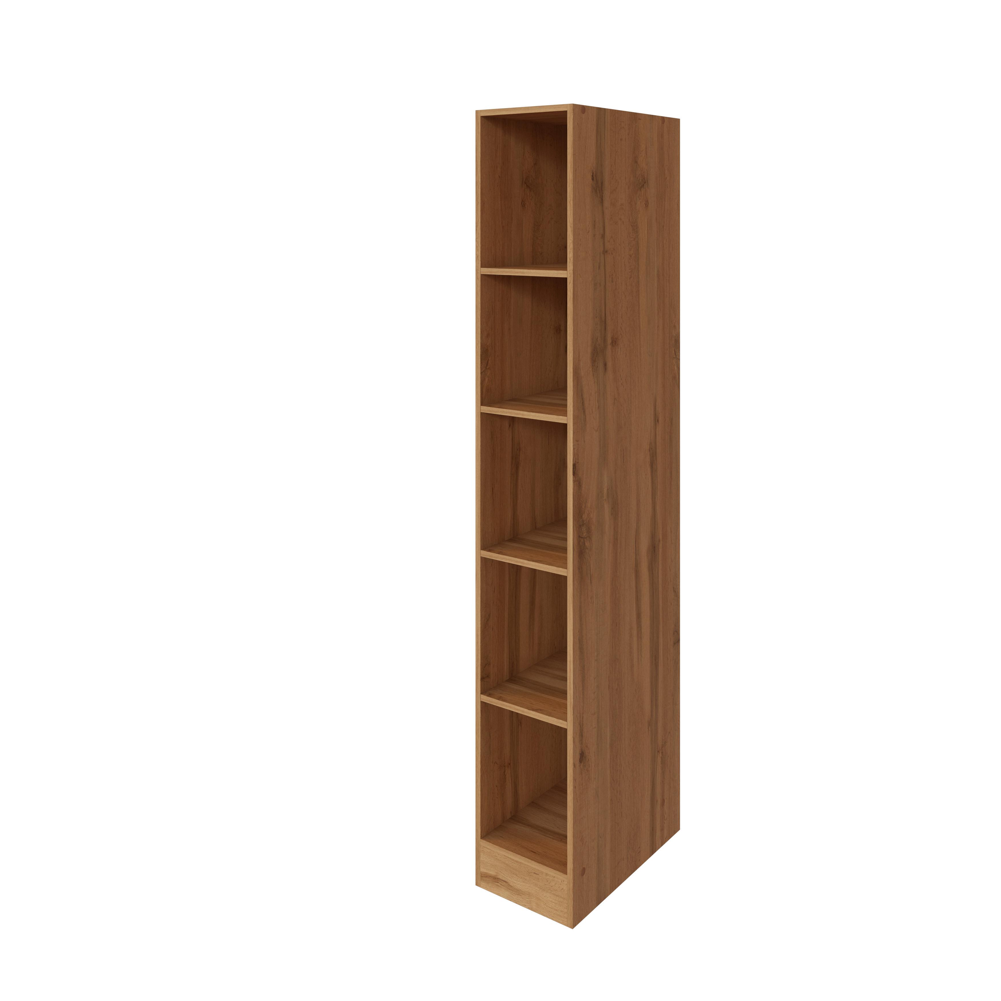 Regal Offen Mit 4 Einlegeböden 30 Cm Eichefarben - Eichefarben, MODERN, Holzwerkstoff (30/200/60cm) - Held