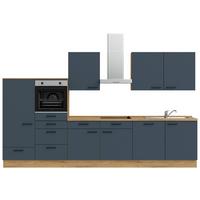 Küchenleerblock Easytouch Low-Line, L12 Links - Blau/Eichefarben, MODERN, Holzwerkstoff (360cm) - Nobilia