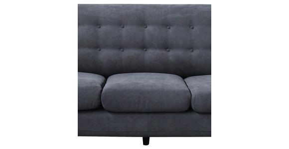 Dreisitzer-Sofa Monaco, Mikrofaser - Dunkelgrau/Schwarz, MODERN, Textil (181/82/85cm) - Luca Bessoni