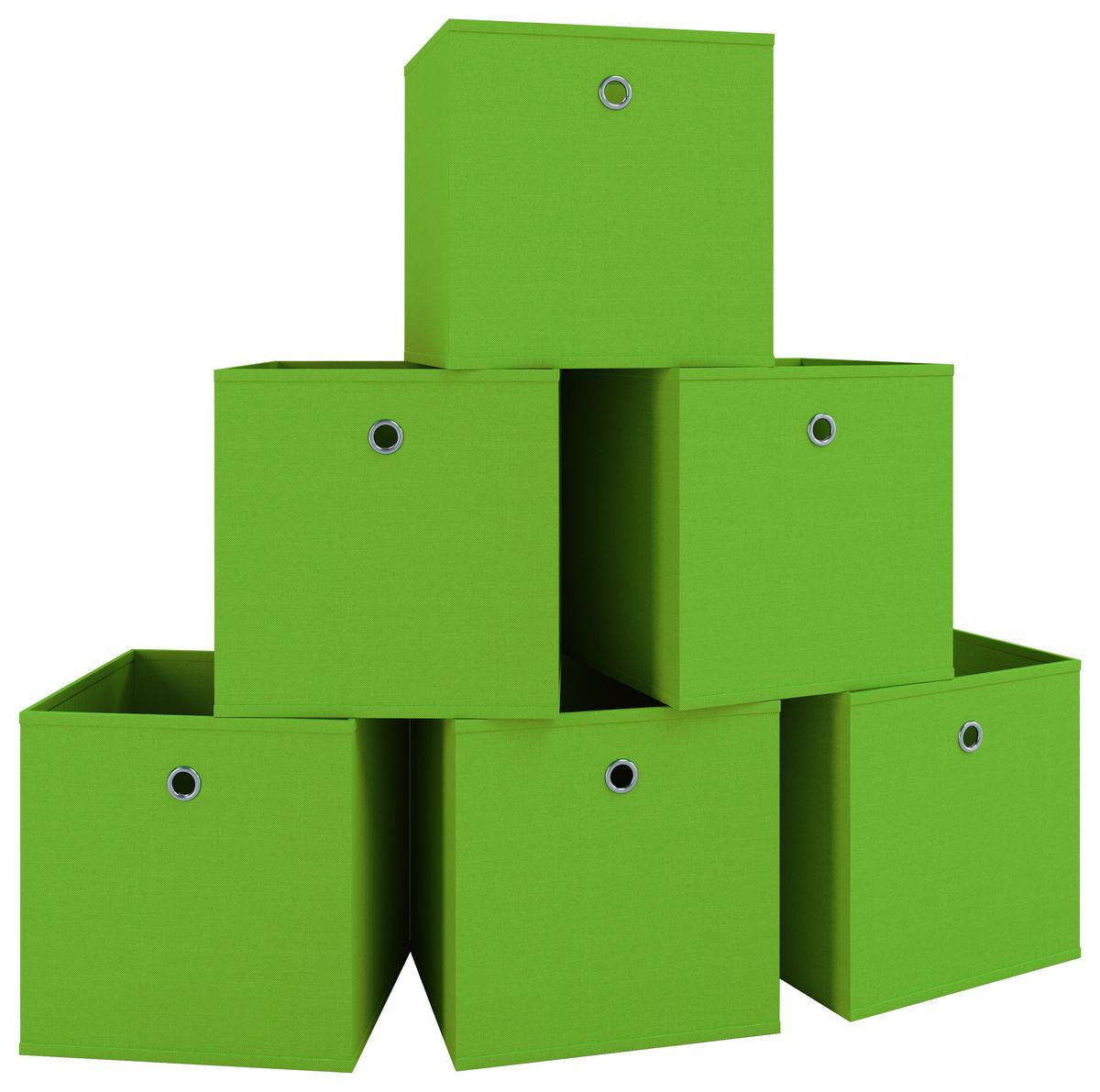 Faltbox Boxas Grün B: 27 cm - Grün, Basics, Kunststoff (27/28/27cm) - MID.YOU