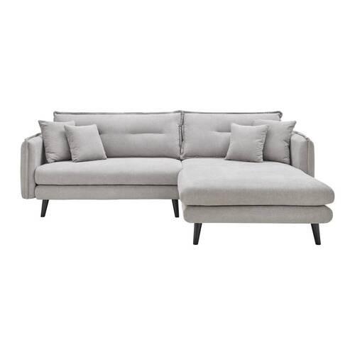 Sedací souprava DAJANA - černá/světle šedá, Moderní, dřevo/textil (251/102/173cm) - P & B