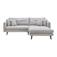 Sedací souprava DAJANA - černá/světle šedá, Moderní, dřevo/textil (251/102/173cm) - P & B