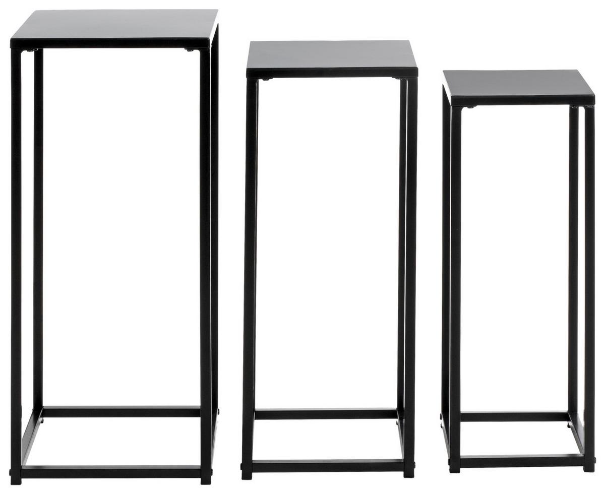 Virágtartó Állvány Szett Blackburn - fekete, Modern, fém (30/71/30cm)